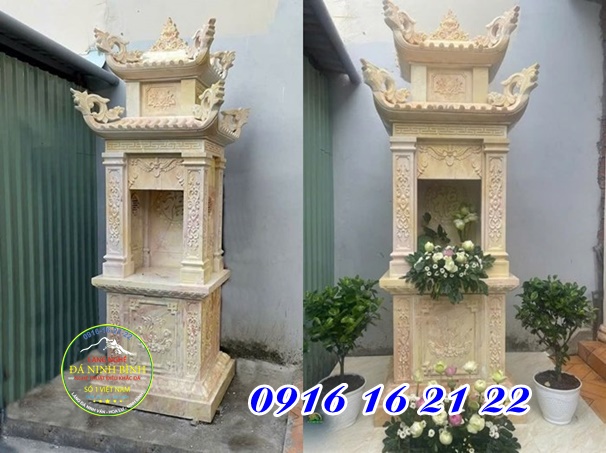 Cây hương đá vàng thờ ngoài trời có mái tại Lào Cai