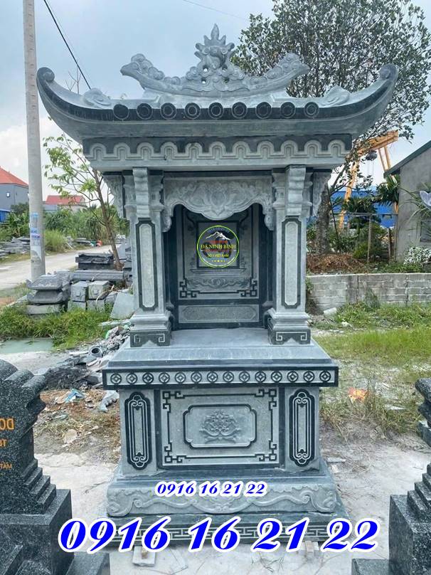 Cây hương đá xanh rêu thờ thần linh bằng đá xanh rêu ở Lai Châu giá rẻ