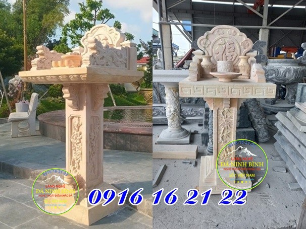 Cây hương thờ thần linh bằng đá vàng ở Lai Châu giá rẻ