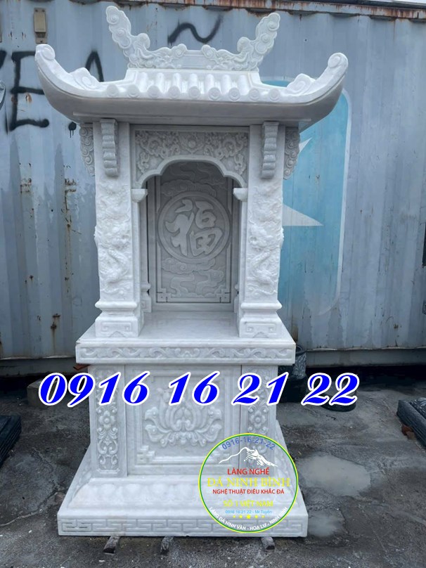 Mẫu cây hương đá trắng thờ thần linh đẹp ở Lai Châu