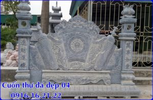 Mẫu cuốn thư đá 04