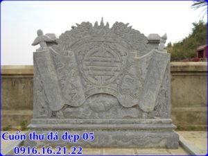 Mẫu cuốn thư đá 05