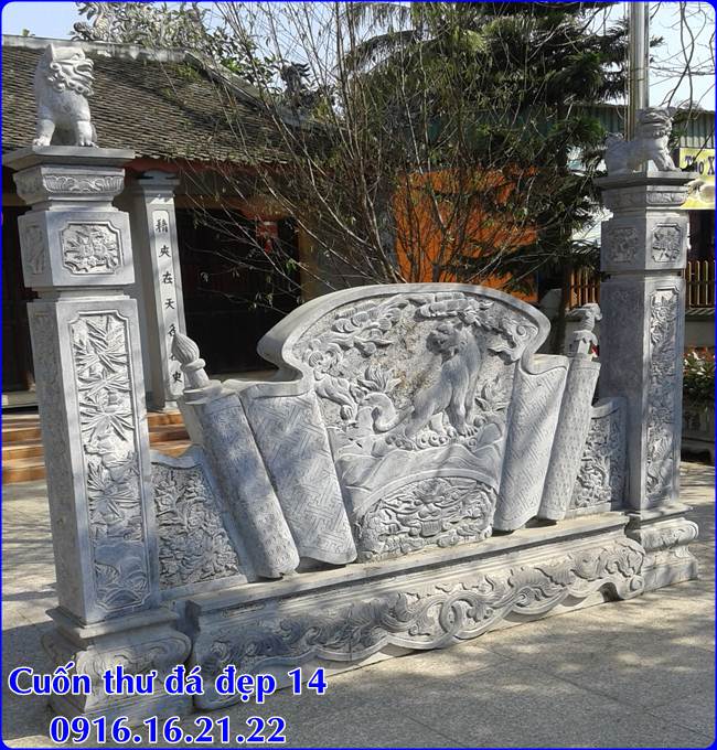 Mẫu cuốn thư đá 14