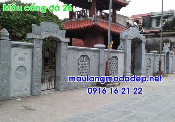 Cổng nhà thờ họ đẹp bằng đá 26