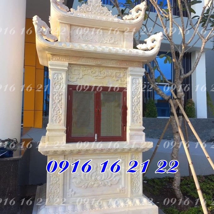 Am thờ thiên bằng đá vàng hai mái Am thờ thiên bằng đá vàng hai mái