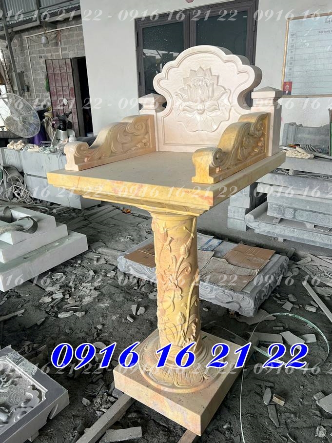 Địa chỉ thiết kế và bán mẫu bàn thờ thiên bằng đá vàng Địa chỉ thiết kế và bán mẫu bàn thờ thiên bằng đá vàng
