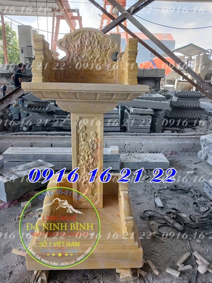 Mẫu bàn thờ bằng đá vàng thờ thiên địa Mẫu bàn thờ bằng đá vàng thờ thiên địa