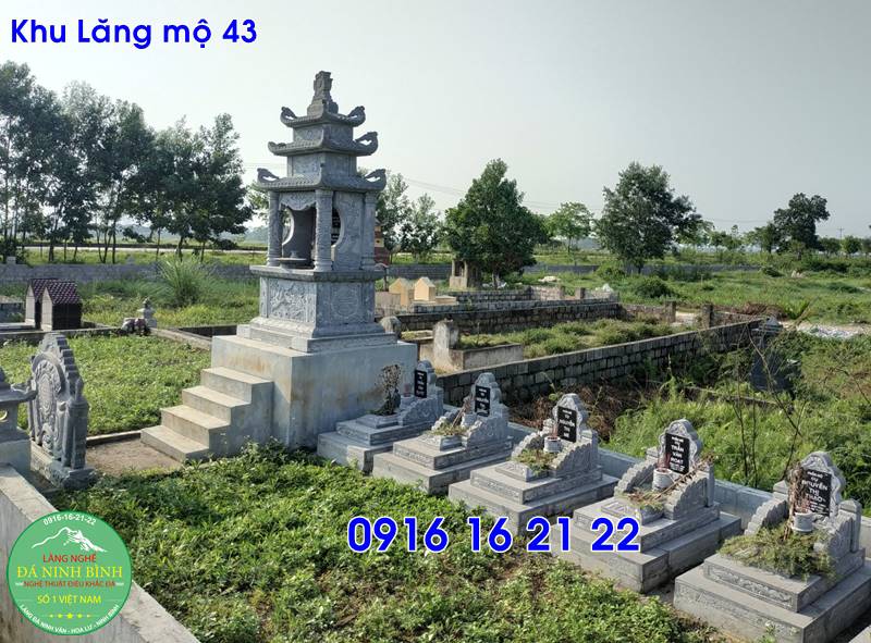 Mẫu khu lăng mộ đá ninh bình đẹp xây bằng đá xanh tại bình định 43