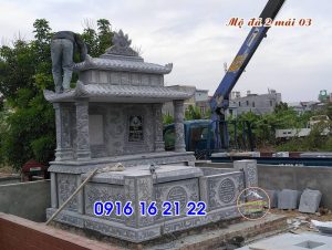 Mẫu 15 mộ đá có mái che hai mái đẹp bằng đá bán giá rẻ