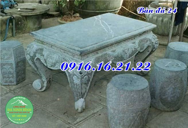 Bàn ghế đá ngoài trời 24