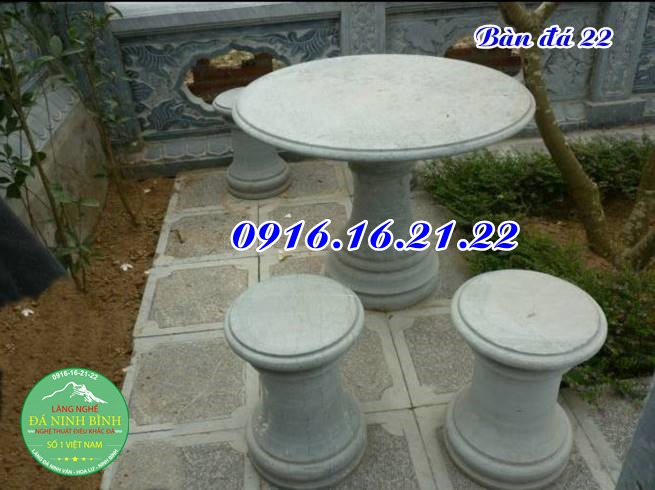 Bàn ghế đá tròn 22