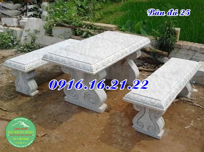 Bộ bàn ghế đá ngoài trời 25