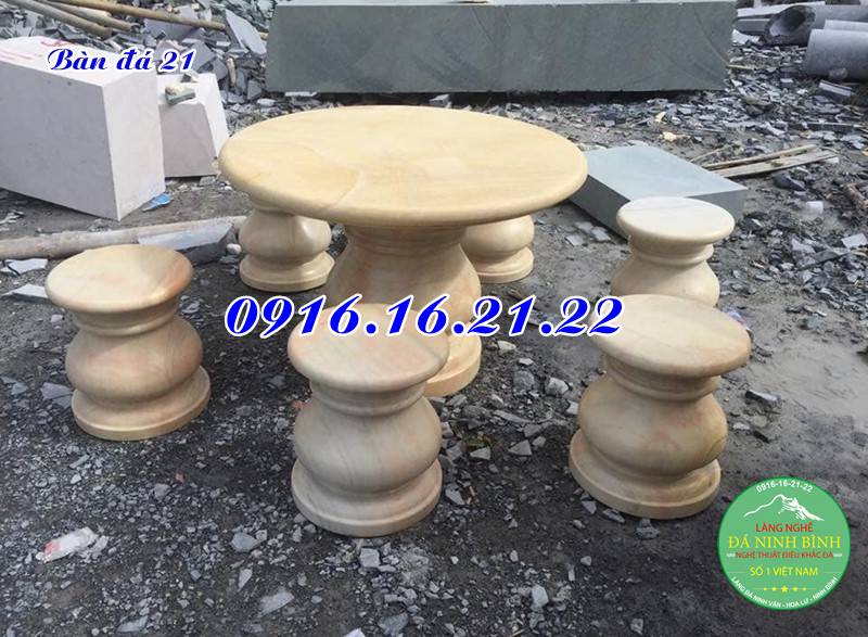 Bộ bàn ghế đá tròn 21