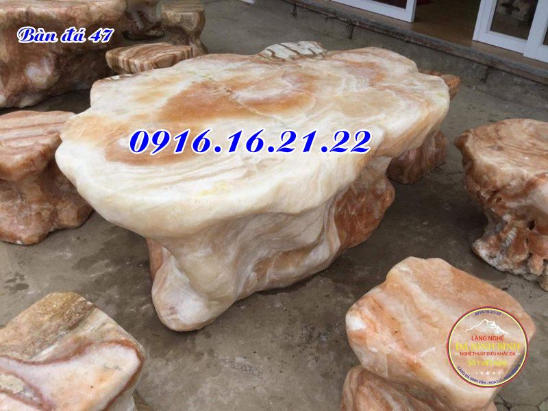 Bộ bàn ghế đá tự nhiên giá rẻ 47 Bộ bàn ghế đá tự nhiên giá rẻ 47