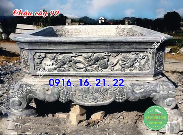 Chậu cây cảnh đá trồng bonsai bằng đá đẹp