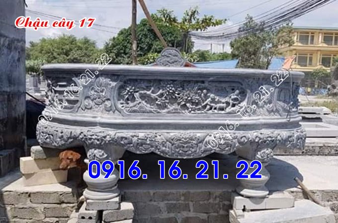 Chậu đá cây cảnh chậu đá trồng bonsai bằng đá tự nhiên