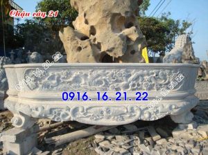 Chậu đá tiểu cảnh trồng cây trang trí sân vườn bằng đá khối đẹp nhất hiện nay 21