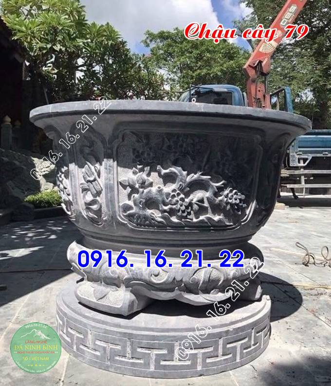 Địa chỉ bán mẫu chậu tiểu cảnh hình tròn bằng đá