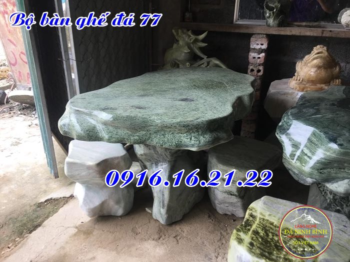 Mẫu bàn ghế đá tự nhiên sân vườn đẹp