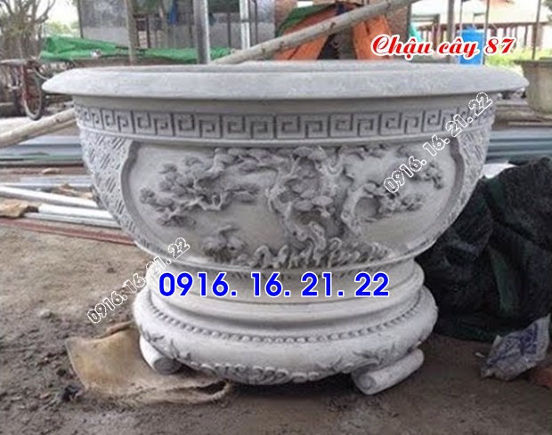 Mẫu chậu tiểu cảnh bằng đá tự nhiên hình tròn thiết kế đẹp giá rẻ nhất năm 2020