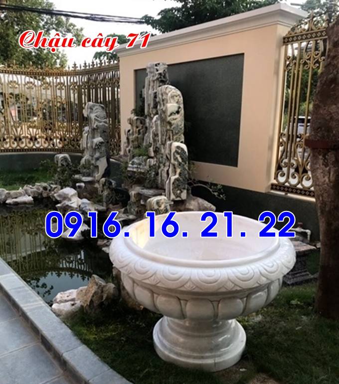 Mẫu chậu tiểu cảnh hình tròn bằng đá thiết kế đẹp giá rẻ 71