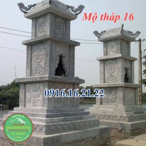 Mộ đá hình tháp phật giáo bằng đá nguyên khối Mộ đá hình tháp phật giáo bằng đá nguyên khối