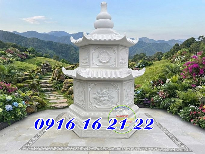 Tháp mộ lục giác bằng đá trắng mộ tháp đá - những mẫu mộ tháp bằng đá đẹp nhất hiện nay Tháp mộ lục giác bằng đá trắng mộ tháp đá - những mẫu mộ tháp bằng đá đẹp nhất hiện nay