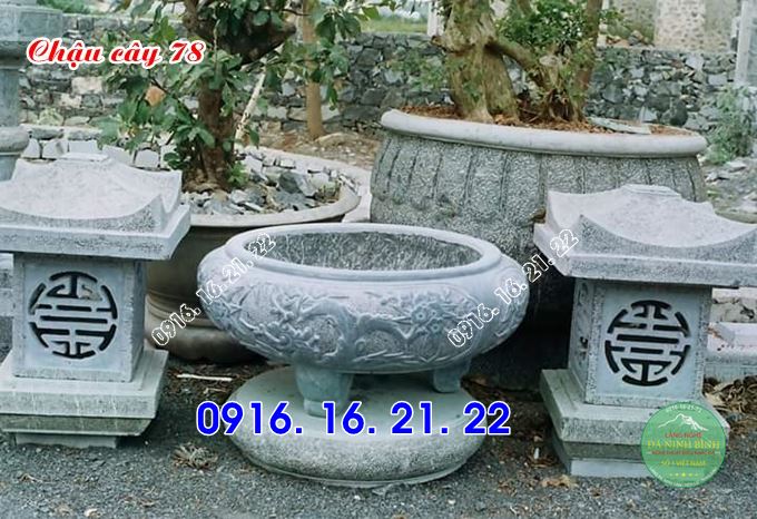 Tổng hợp 21 mẫu chậu tiểu cảnh hình tròn bằng đá đẹp 78