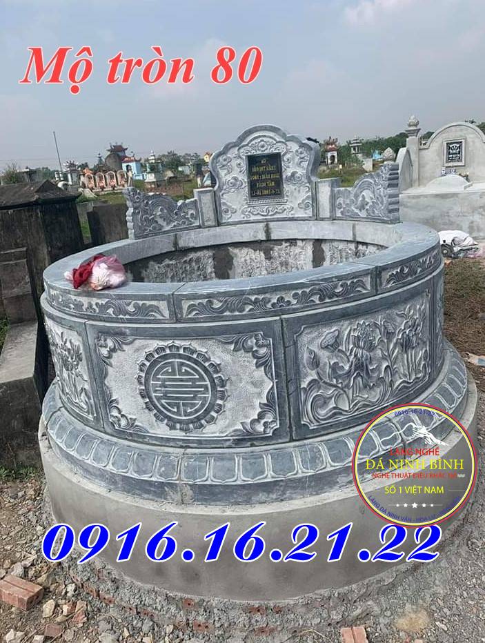 Mẫu lăng mộ tròn 80