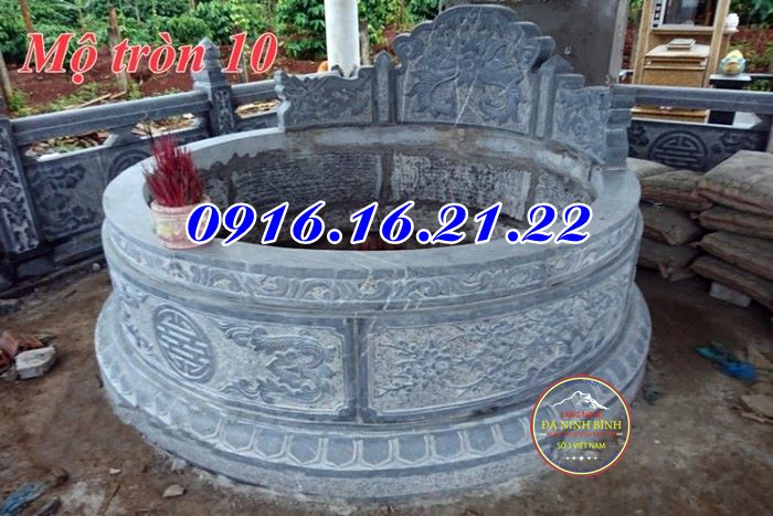 Mẫu mộ đá tròn 10