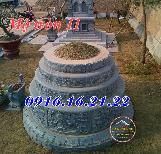 Mẫu mộ đá tròn 