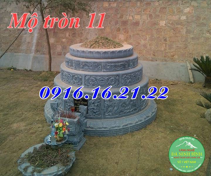 Mẫu mộ đá tròn 