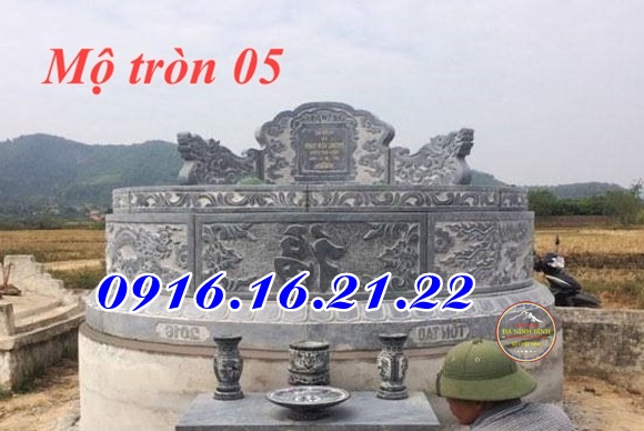 Mẫu mộ tròn xây gạch 