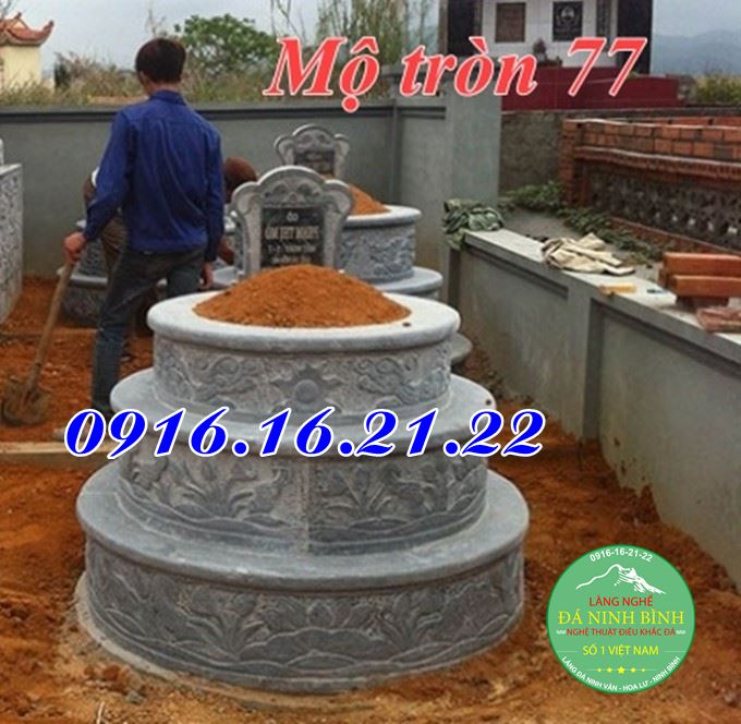 Mộ đá phong thuỷ tròn đẹp 77