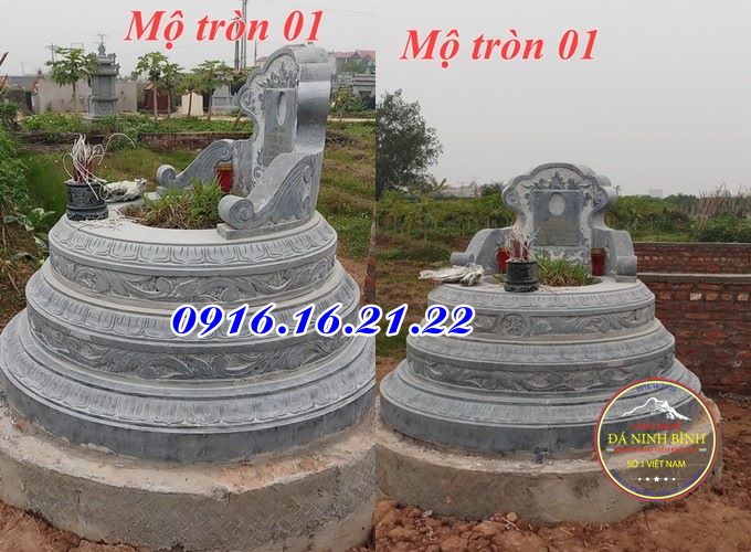 Mộ tròn đẹp bằng đá 01