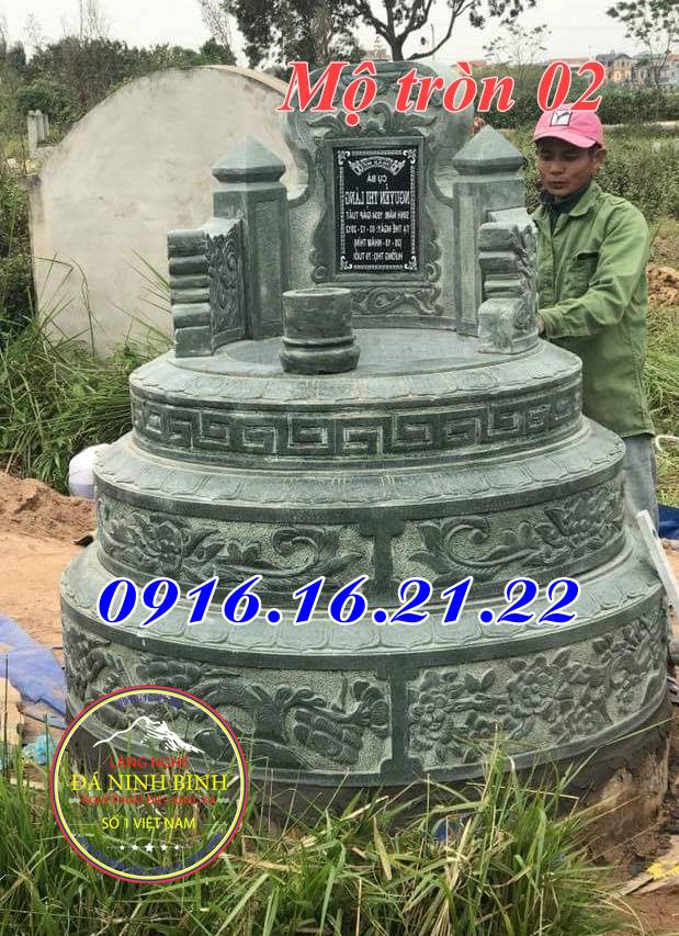 Mộ tròn đẹp bằng đá 