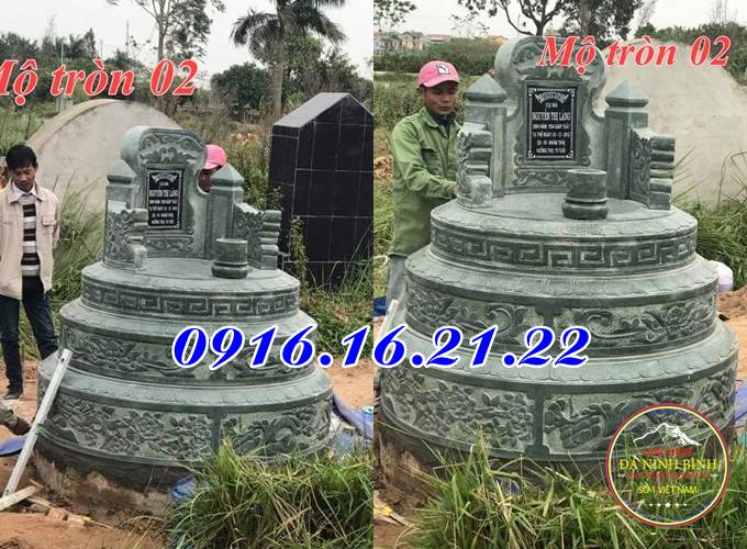 Mộ tròn đẹp bằng đá 
