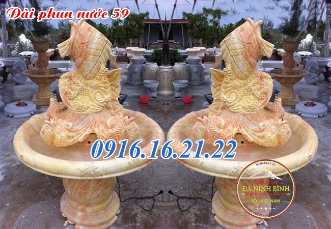 Mẫu đài phun nước bằng đá vàng