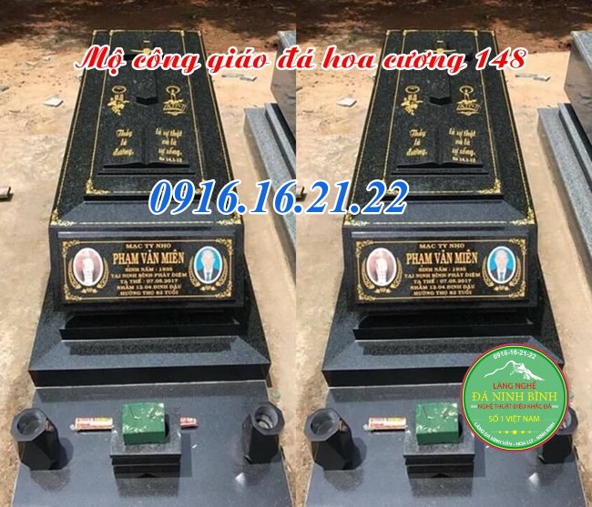Mẫu mộ đá hoa cương công giáo 