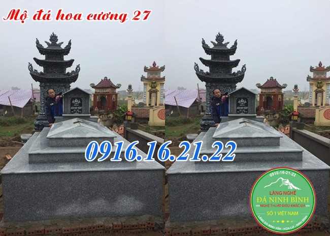 Mộ đá hoa cương có mái che 