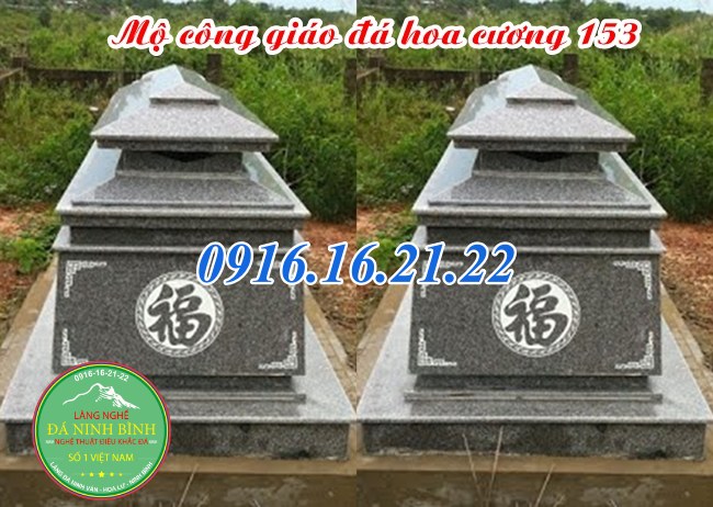 Mộ đá hoa cương công giáo 153 Mộ đá hoa cương công giáo