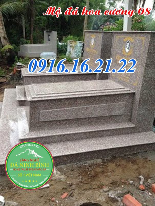 Mộ đá hoa cương tam cấp không mái 
