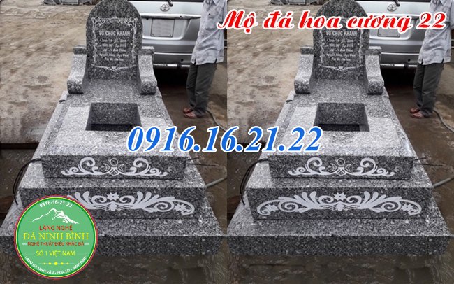 Mộ đá hoa cương tam cấp không mái 22