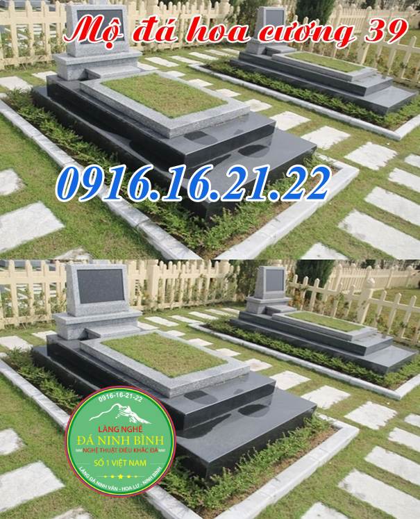 Mộ đá hoa cương tam cấp không mái