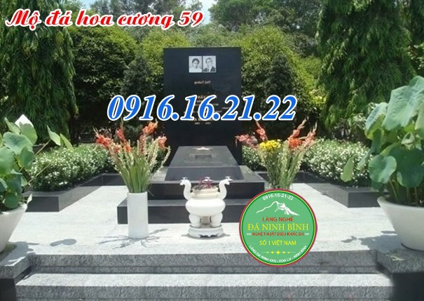 Mộ đá hoa cương tam cấp không mái 