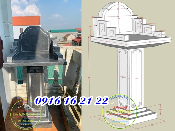 Bàn thờ thiên bằng đá kích thước bàn thờ thiên
