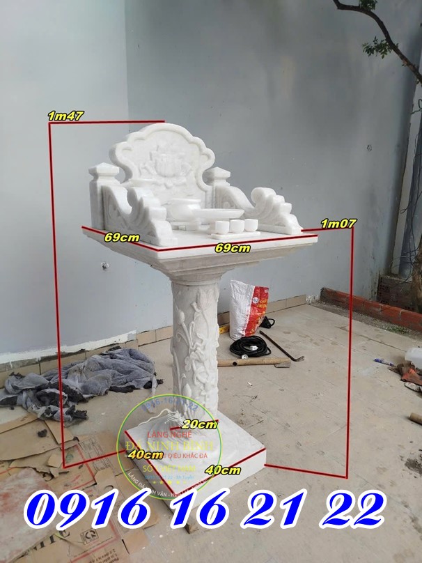 Bàn thờ thiên bằng đá kích thước chuẩn phong thủy