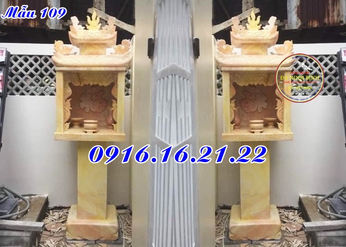 Bàn thờ thiên bằng đá vàng đẹp