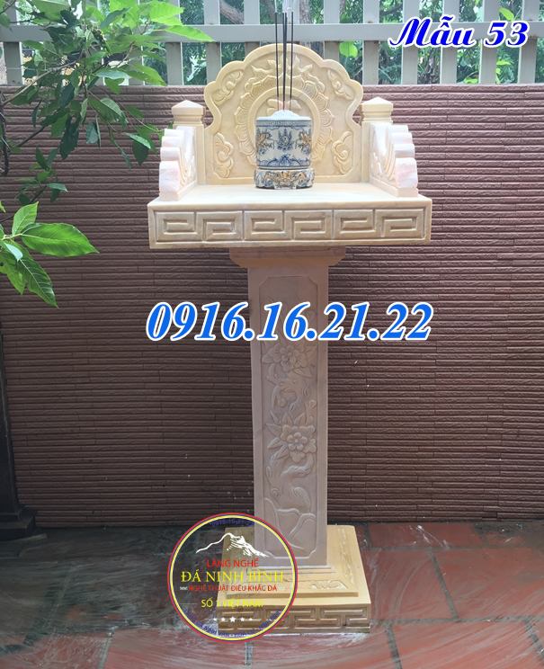 Bàn thờ thiên bằng đá vàng