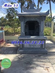 Mẫu am thờ ngoài trời thờ quan âm bồ tát bằng đá khối 53